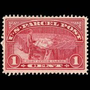 United States Parcel Post Stamps - 1912 - 1913 All Printed in Carmine Rose - 1¢ P.O. Clerk - image representative only and is from arago.si.edu