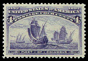4¢ Fleet of Columbus - ultramarine