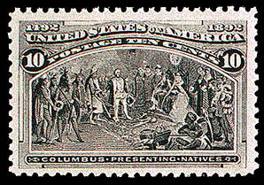 10¢ Presenting Natives - black brown