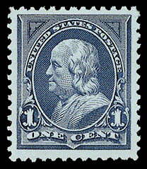 1¢ Franklin - blue