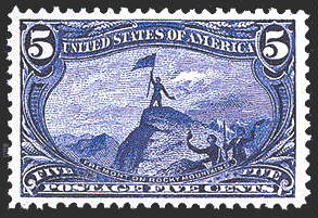 5¢ Fremont on Rocky Mountains - dull blue