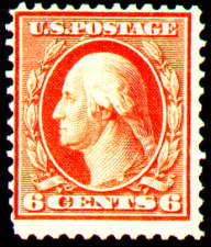 6¢ Washington - red orange