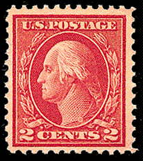 2¢ Washington Type I - rose