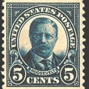 5¢ Roosevelt - dark blue