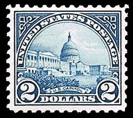 $2 U.S. Capitol (1923) - deep blue