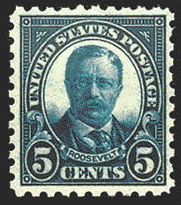5¢ Roosevelt (1925) - blue