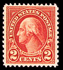 2¢ Washington Type II (1928) - carmine