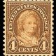 4¢ Martha Washington (1927) - yellow brown