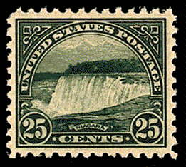 25¢ Niagria Falls - blue green