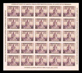 3¢ Federal Building Chicago Sheet of 25