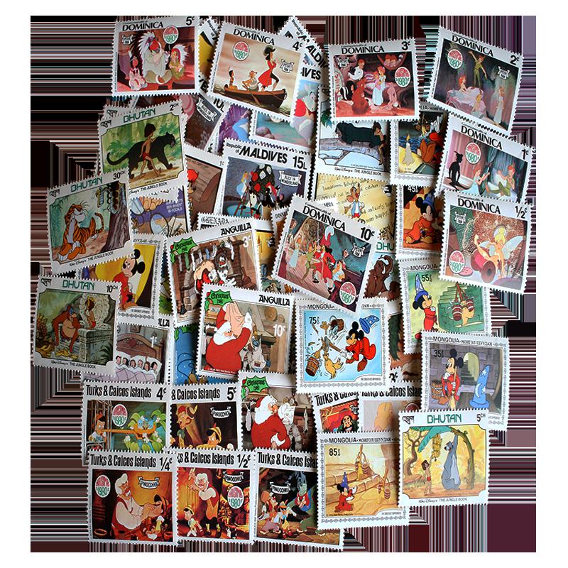 Disney Topical Postage Stamp Collection 50 pc