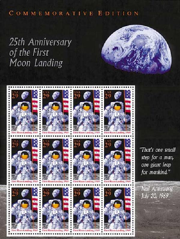 1994 Moon Landing 25th Anniversary Stamp - #2841