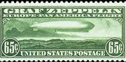 United States Airmail Stamps - 1930 Graf Zeppelin Issue - 65¢ green