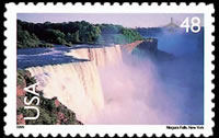 United States Airmail Stamps - 1999 - 2012 Scenic American Landscapes - 48¢ Niagara Falls (1999)
