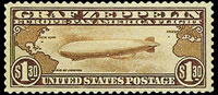 United States Airmail Stamps - 1930 Graf Zeppelin Issue - $1.30 brown