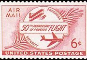 United States Airmail Stamps - 1953 - 6¢ Powered Flight
