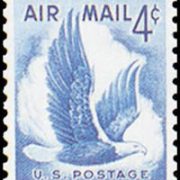 United States Airmail Stamps - 1954 - 4¢ Eagle in Flight