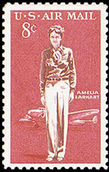 United States Airmail Stamps - 1963 -1964 - 8¢ Amelia Earhart
