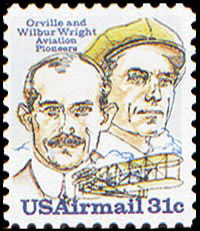 United States Airmail Stamps - 1978 - 31¢ Wright Bros. & Plane