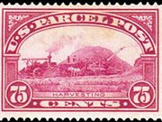 United States Parcel Post Stamps - 1912 - 1913 All Printed in Carmine Rose - 75¢ Harvesting