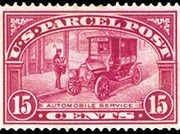 United States Parcel Post Stamps - 1912 - 1913 All Printed in Carmine Rose - 15¢ Auto Service