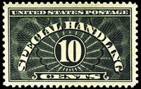 United States Special Handling Stamps - 1925 - 1929 - 10¢ yellow green