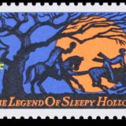 1974 LEGEND OF SLEEPY HOLLOW ~ WASHINGTON IRVING #1548 Block of 4 x 10 cents US Postage Stamps 