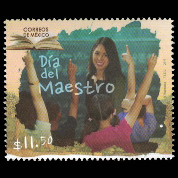Mexican $11.50 Collectible Stamp honoring Teacher's Day