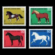 1969 German Semi-Postal Stamp Set - Horses