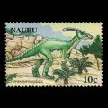 2006 Nauru Stamp #556 - 10 cent Parasaurolophus