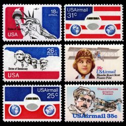 1974-80 U.S. Airmail Stamp Set