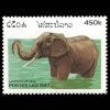 1997 Laos Stamp #1333 - 450k African Bush Elephant in Water