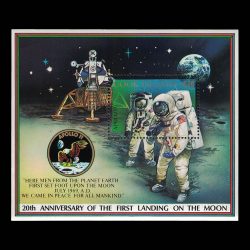1989 Cook Islands Moon Landing Souvenir Sheet