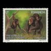 1988 Rwanda Stamp #1306 - 2 fr Chimpanzee Stamp