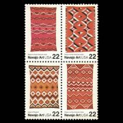 1986 U.S. Navajo Art Stamp Block