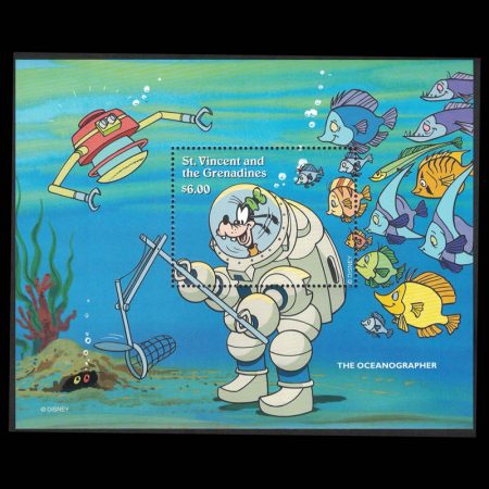 1996 St. Vincent Disney Goofy Oceanographer Sheet