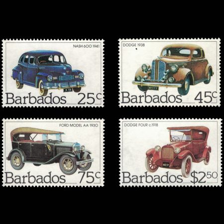 1983 Barbados Classic Autos Stamp Set