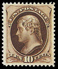 10¢ Jefferson (secret mark) - brown