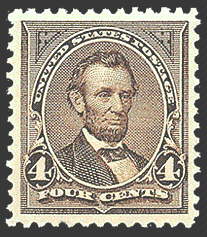 4¢ Lincoln - dark brown