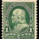 1¢ Franklin - deep green