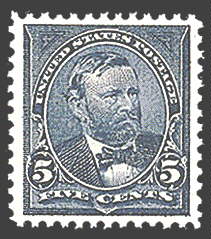 5¢ Grant - dark blue