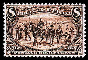 8¢ Troops & Train - violet brown
