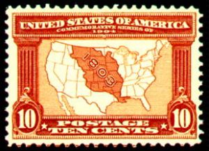 10¢ Map of Louisiana Purchase