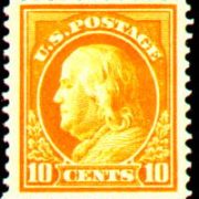 10¢ Franklin - orange yellow