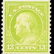 13¢ Franklin - apple green