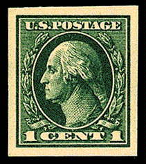 1¢ Washington - gray green