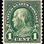 1¢ Franklin (1923) - deep green