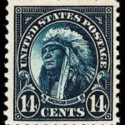 14¢ Indian (1923) - dark blue