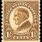 1½ ¢ Harding (1923) - deep brown