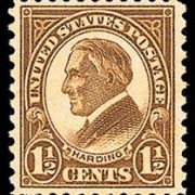 1½ ¢ Harding (1927) - yellow brown